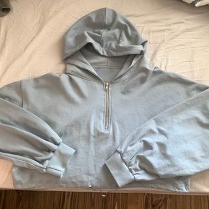tom’s project blue hoodie cropped